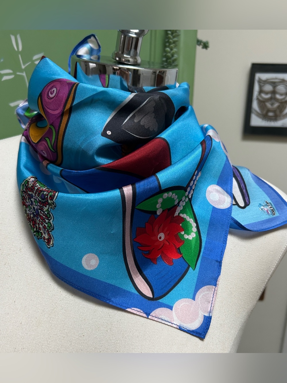 💯 % silk hand designed by the artist scarf. Brand new in bag.
